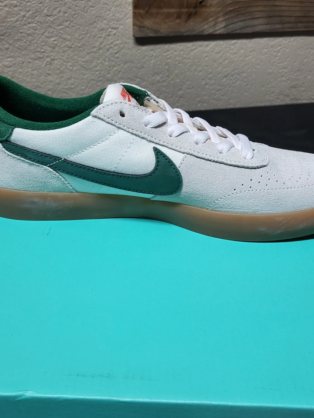 *NEW* Nike SB Heritage Vulc Shoes Gorge Green/White Size Men’s 8.5 Women's 10